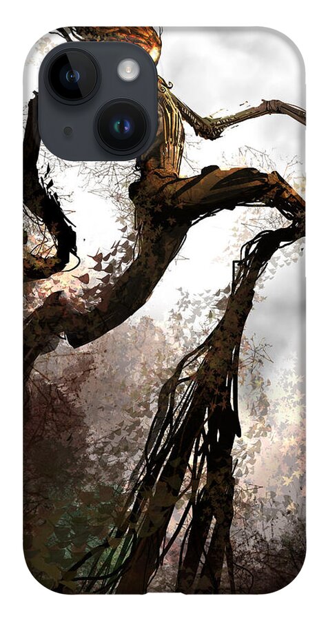 Concept Art iPhone 14 Case featuring the digital art Treeman by Alex Ruiz