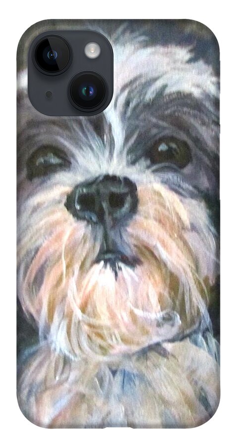 Dog iPhone 14 Case featuring the painting Trixie by Barbara O'Toole