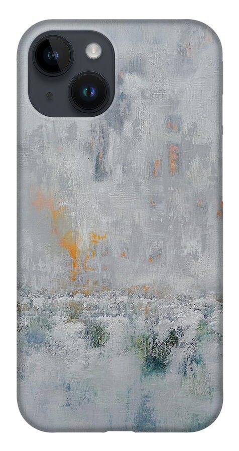 Troubled iPhone 14 Case featuring the painting Troubled Waters by Theresa Marie Johnson