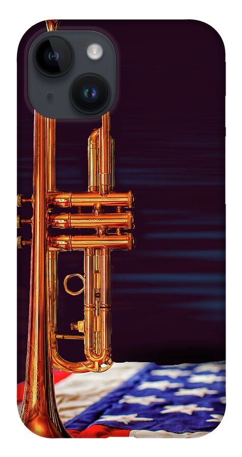 Tim Bryan iPhone 14 Case featuring the photograph Trumpet-close up by Tim Bryan