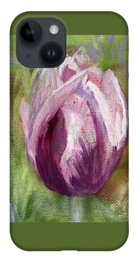 Tulip iPhone 14 Case featuring the painting Tulip by Deb Stroh-Larson