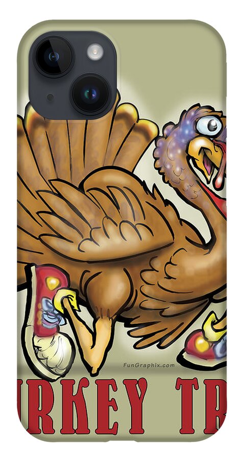 Turkey iPhone 14 Case featuring the digital art Turkey Trot by Kevin Middleton
