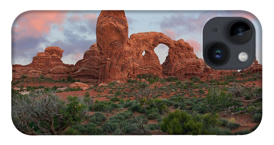 Arches National Park iPhone 14 Case featuring the photograph Turret Arch by Aaron Spong
