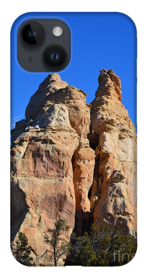 Southwest Landscape iPhone Case featuring the photograph Twin peaks by Robert WK Clark