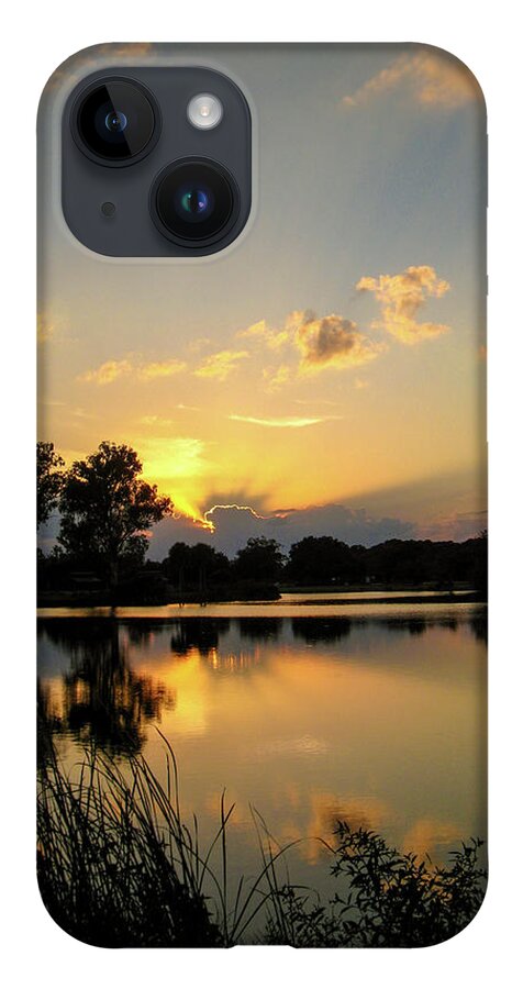 Sunset iPhone 14 Case featuring the photograph Twin Sunset II by Bradley Dever