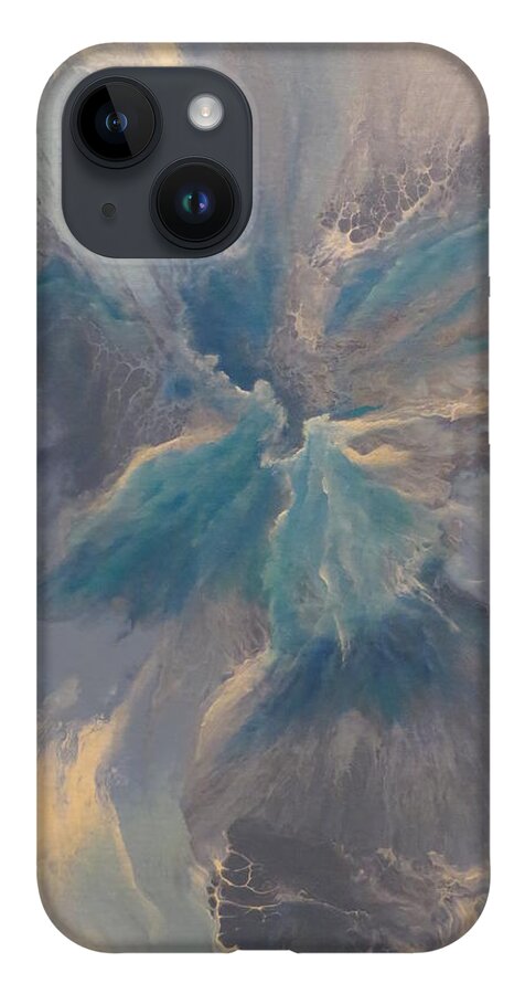 Abstract iPhone Case featuring the painting Twins by Soraya Silvestri