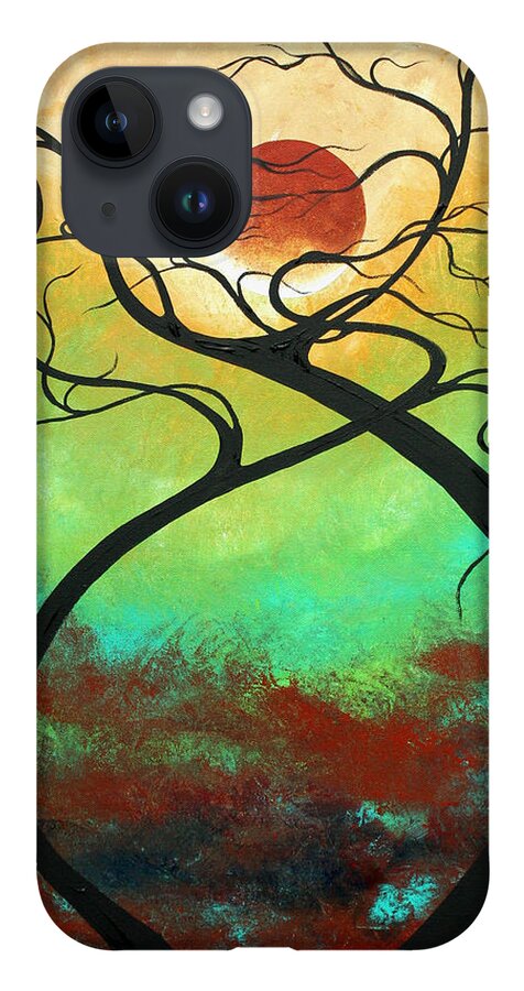 Landscape iPhone 14 Case featuring the painting Twisting Love II Original Painting by MADART by Megan Aroon