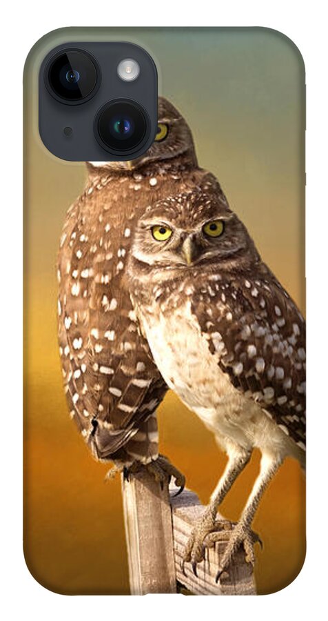 Owl iPhone 14 Case featuring the photograph Two Of Us by Kim Hojnacki