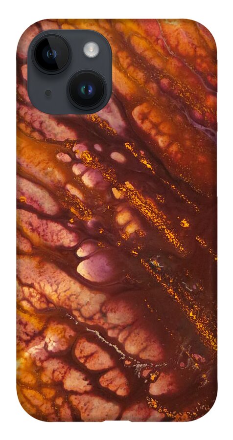 Abstract iPhone Case featuring the painting Undeviating by Soraya Silvestri