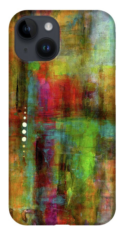 Urban Art iPhone 14 Case featuring the painting Urban Abstract Color 1 by Patricia Lintner