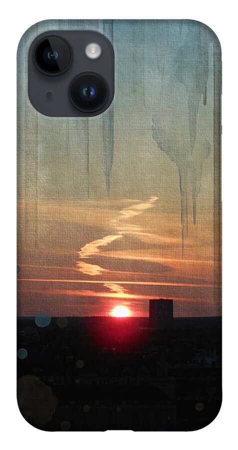 Urban iPhone 14 Case featuring the painting Urban Sunrise by Ivana Westin