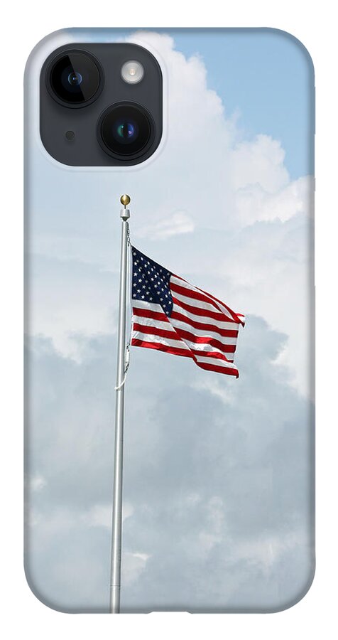 Patriotic iPhone 14 Case featuring the photograph USA by Captain Debbie Ritter