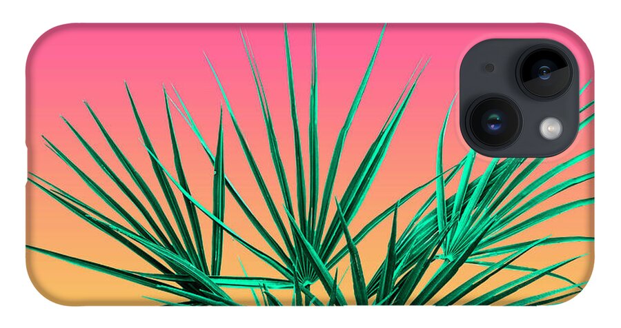 Palm Tree iPhone Case featuring the photograph Vaporwave Palm Life - Miami Sunset by Jennifer Walsh