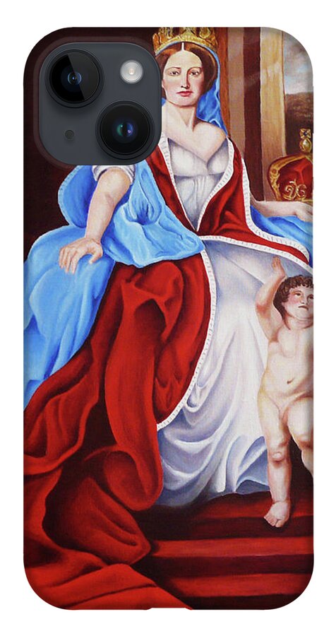 Virgin Mary iPhone Case featuring the painting Venerated Virgin by Vic Ritchey