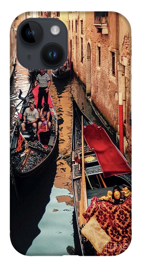 Venetian iPhone 14 Case featuring the digital art Venetian Canal by Jackie MacNair