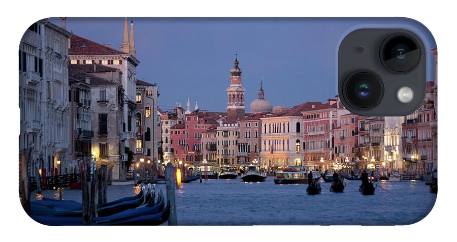 Venice iPhone 14 Case featuring the photograph Venice Blue Hour 2 by Heiko Koehrer-Wagner