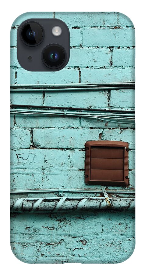 Teal iPhone 14 Case featuring the photograph Vent With Nasty Words by Kreddible Trout