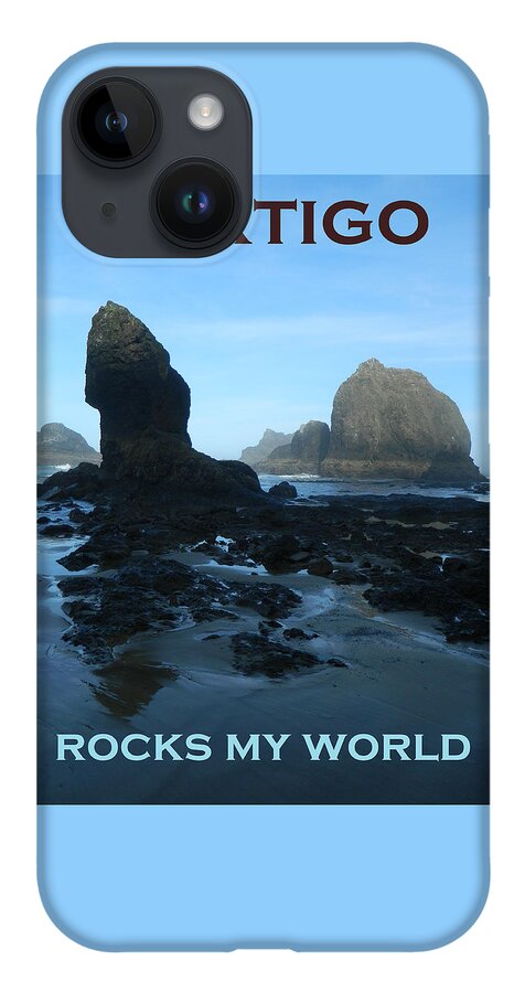 An Early Morning Low Tide Beach Scene With Large Rocks At Oceanside Beach iPhone Case featuring the photograph Vertigo Rocks My World Two by Gallery Of Hope 