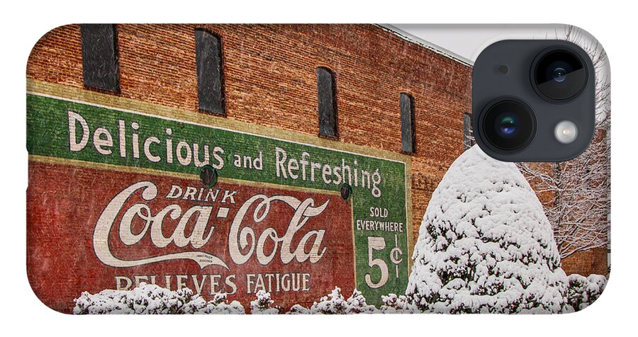 Red iPhone Case featuring the photograph Vintage Coca Cola Sign New Albany Mississippi by T Lowry Wilson