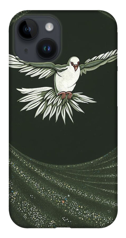Viriditas iPhone Case featuring the painting Viriditas-Holy Spirit Detail by William Hart McNichols