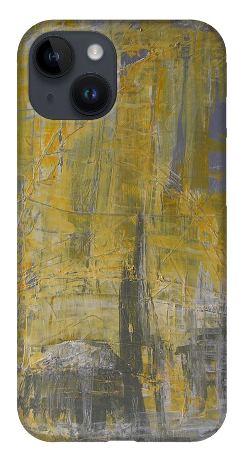 Abstract Painting iPhone 14 Case featuring the painting W29 - christine III by KUNST MIT HERZ Art with heart