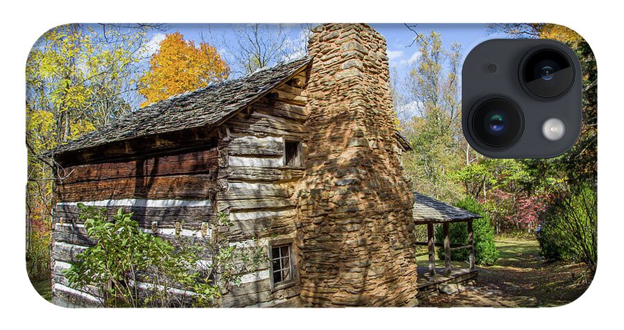 Log Home iPhone 14 Case featuring the photograph Walker Sisters Cabin by Kevin Craft