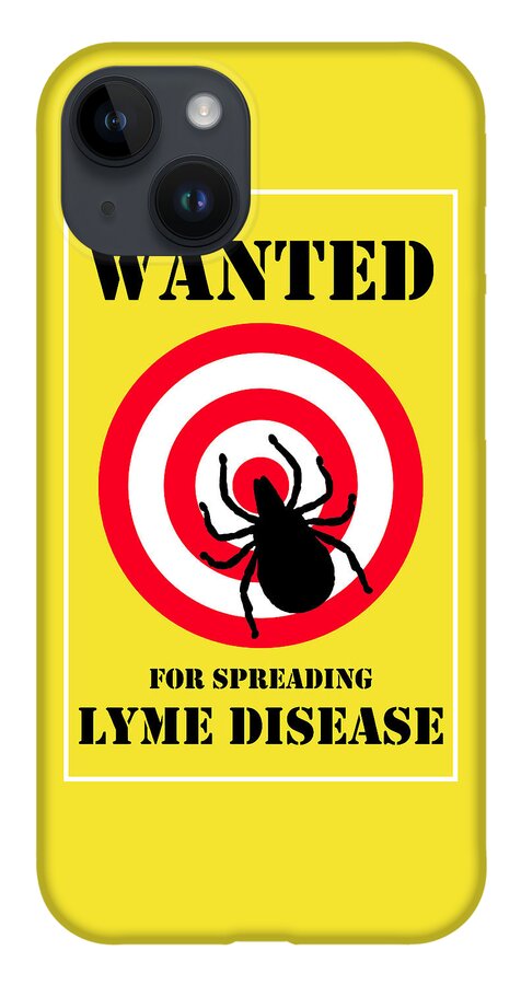 Richard Reeve iPhone Case featuring the digital art Wanted for Spreading Lyme Disease by Richard Reeve