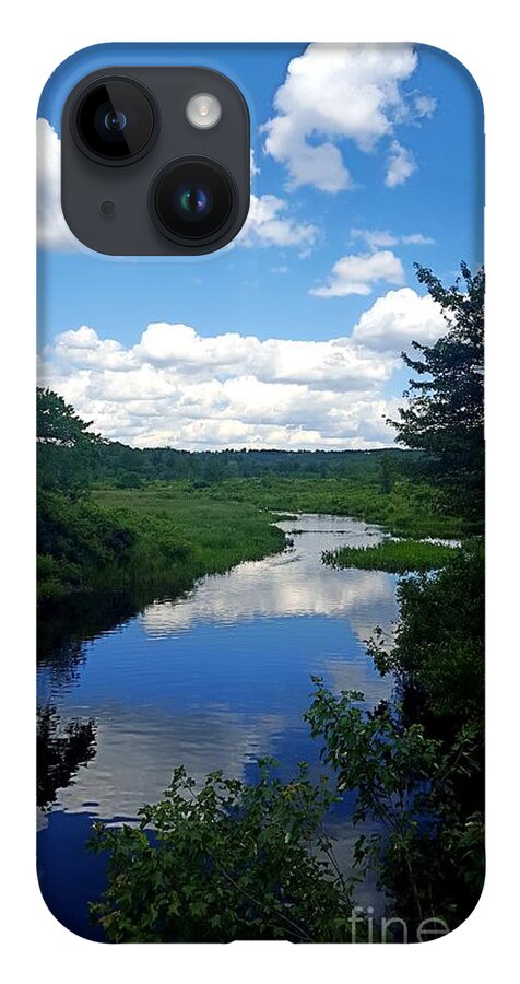 Reflections iPhone 14 Case featuring the photograph Water and Woods in Warren by Dani McEvoy