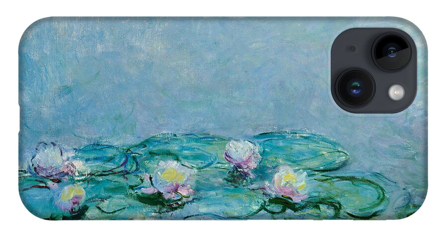 French iPhone 14 Case featuring the painting Water Lilies by Claude Monet