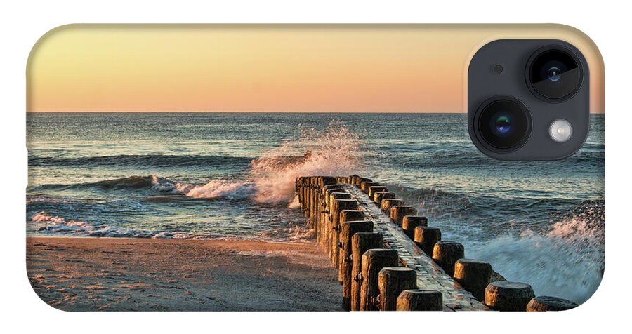 Long Beach Island iPhone 14 Case featuring the photograph Waves Against The Groin - Holgate by Kristia Adams