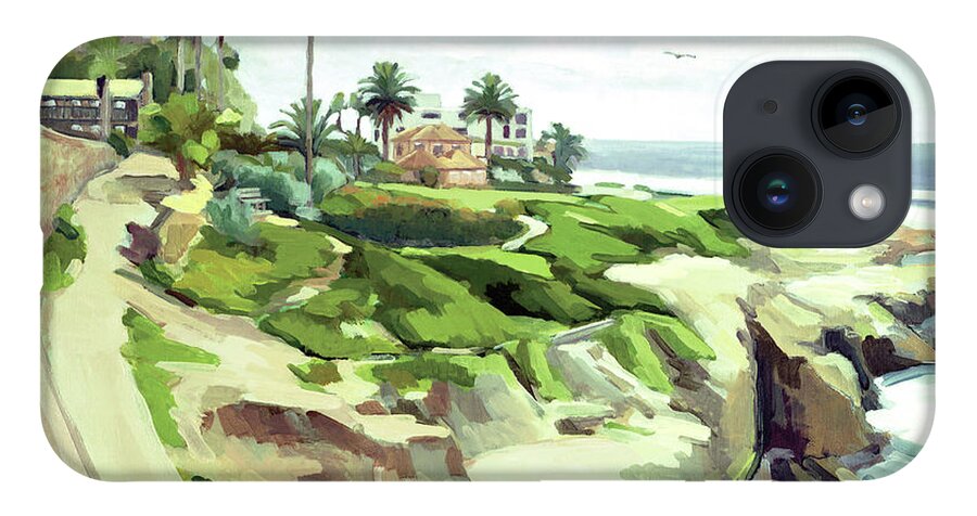 Wedding Bowl iPhone 14 Case featuring the painting Wedding Bowl at Cuvier Park La Jolla San Diego California by Paul Strahm