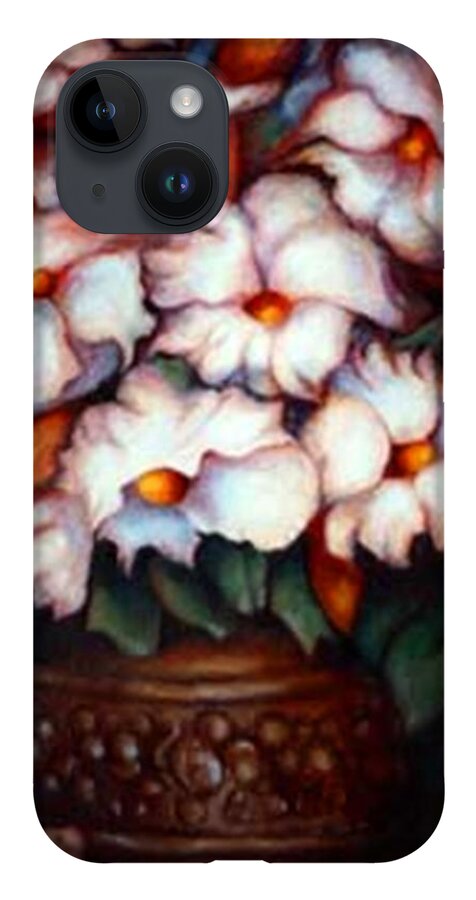 Flower Artwork iPhone 14 Case featuring the painting Western Flowers by Jordana Sands