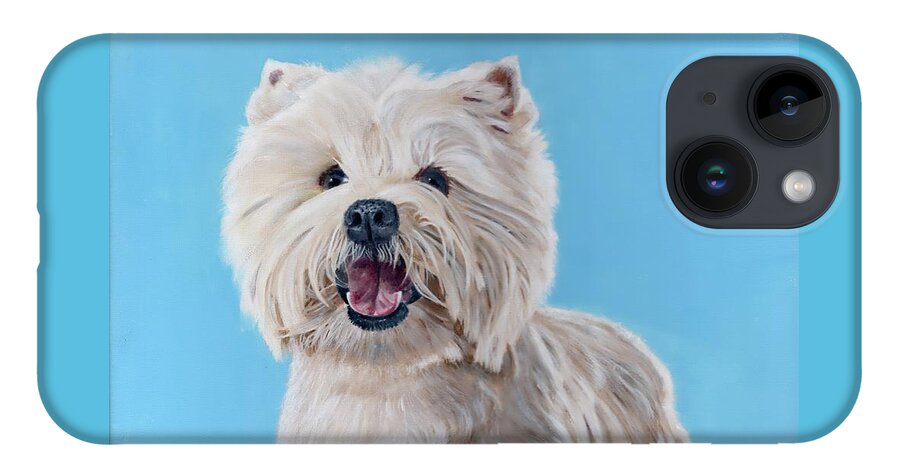 West Highland Terrier iPhone Case featuring the painting Westie by John Neeve