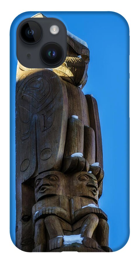 Native American iPhone 14 Case featuring the photograph Whistler Totem Pole by Pelo Blanco Photo