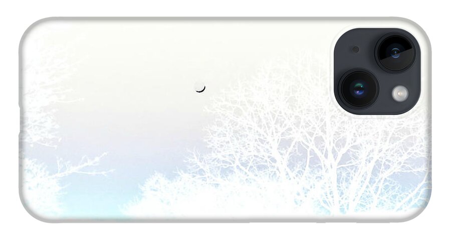 White Forest Black Moon iPhone 14 Case featuring the photograph White Forest Black Moon by Dark Whimsy