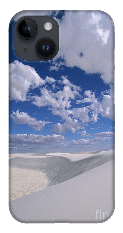 00340454 iPhone 14 Case featuring the photograph White Gypsum Dunes by Yva Momatiuk John Eastcott