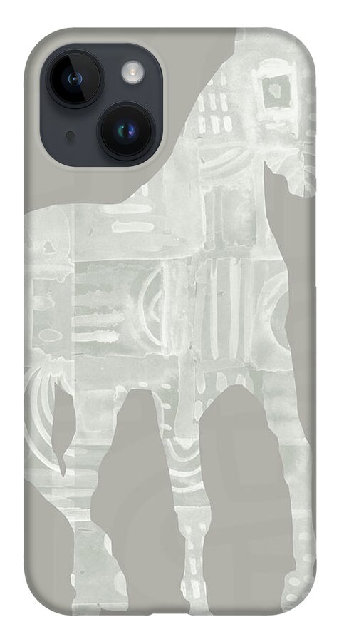 Horse iPhone 14 Case featuring the painting White Horse 3- Art by Linda Woods by Linda Woods