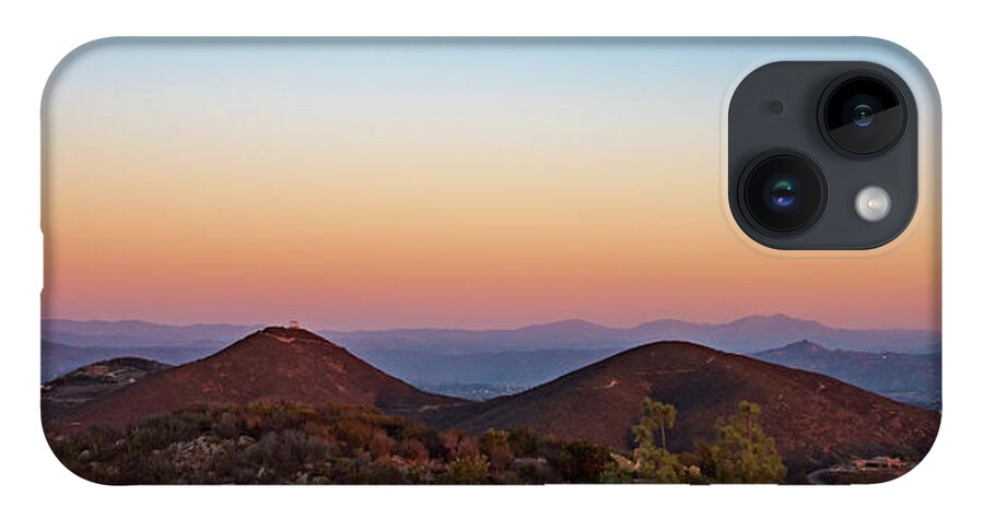 Double Peak Park iPhone Case featuring the photograph A Double Peak Park Sunset in San Elijo by David Levin