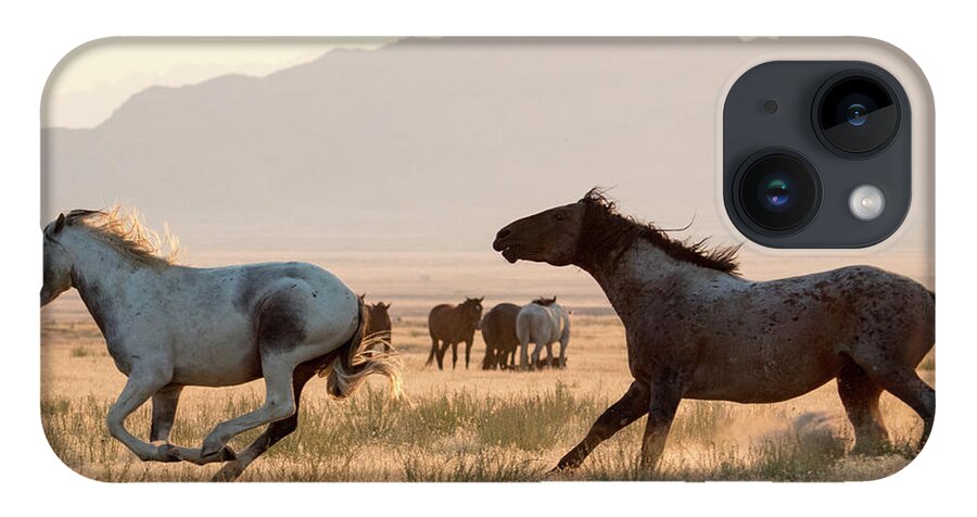 Chase iPhone 14 Case featuring the photograph Wild Horse Chase by Wesley Aston