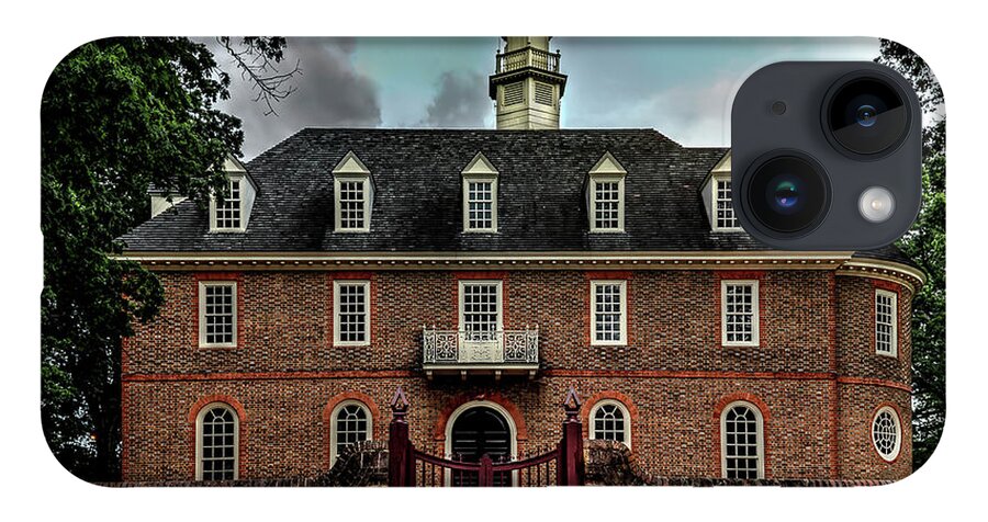 Colonial Williamsburg iPhone 14 Case featuring the photograph Williamsburg Capitol Building by Gene Bleile Photography
