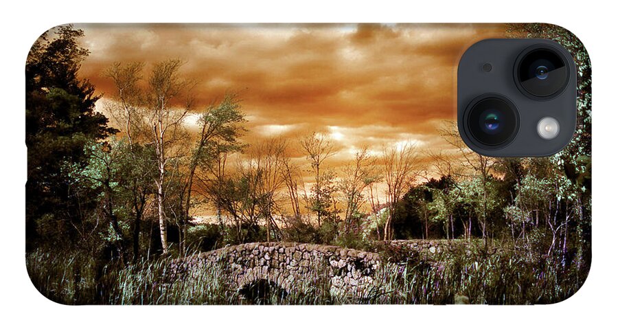 Moody Landscape iPhone Case featuring the digital art Windy and Moody by Lilia D