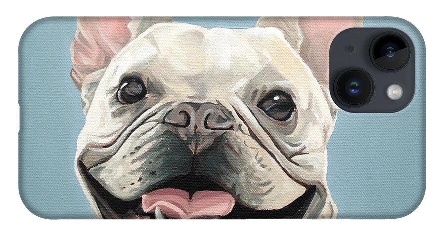 Dog iPhone 14 Case featuring the painting Winston by Nathan Rhoads
