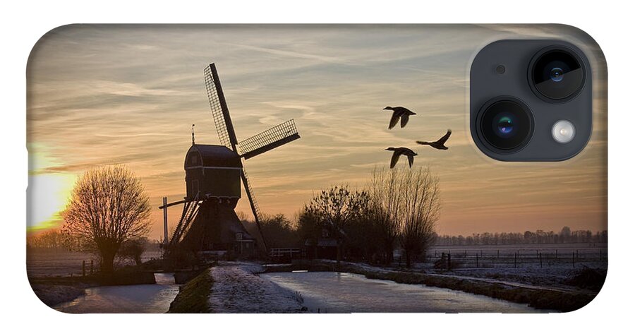 Dutch iPhone 14 Case featuring the photograph Winter in Holland-1 by Casper Cammeraat