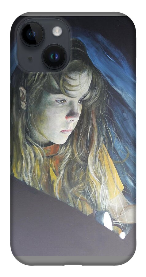 Girl iPhone 14 Case featuring the painting Working Undercover by John Neeve