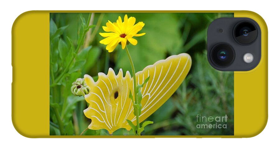 Butterfly iPhone Case featuring the photograph Yellow Butterfly by Merle Grenz