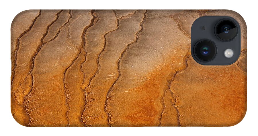 Texture iPhone 14 Case featuring the photograph Yellowstone 2530 by Michael Fryd