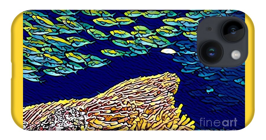 Coral Reef iPhone 14 Case featuring the digital art You Be You by Denise Railey
