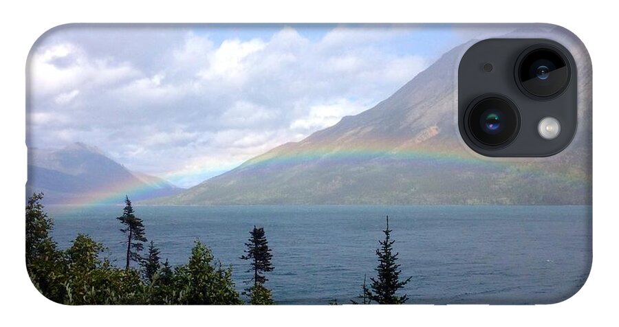 Blue iPhone 14 Case featuring the photograph Yukon Rainbow by Barbara Von Pagel