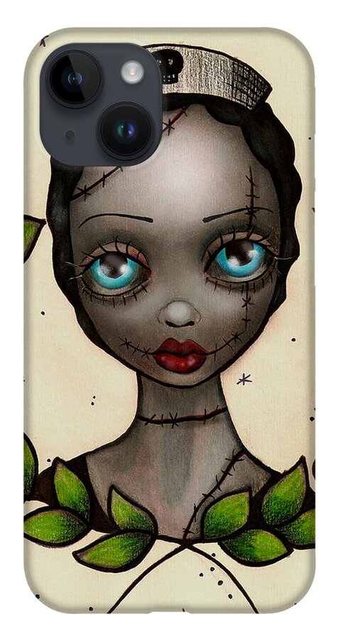 Zombie iPhone 14 Case featuring the painting Zombie Nurse by Abril Andrade