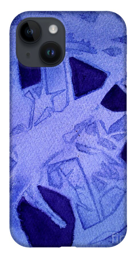 Paintings iPhone 14 Case featuring the painting 09 Purple Abstract 2 by Kathy Braud